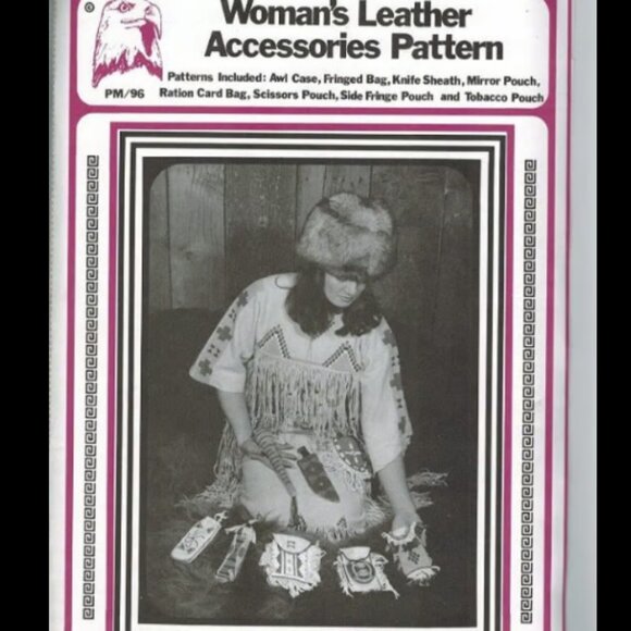 Vintage Eagle View Women's Leather Accessories Sewing Pattern - Pouches, Cases - Picture 1 of 3